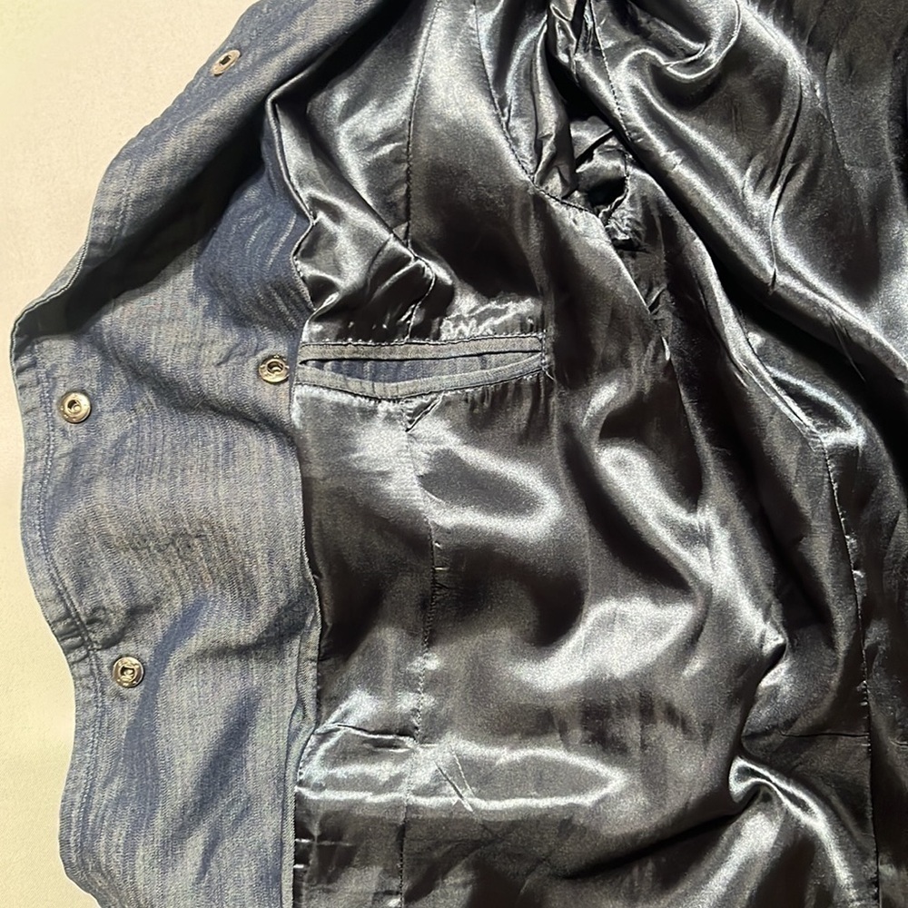 VERTIGO PARIS TRENCH COAT JACKET, WOMENS BLUE SUZE M - Picture 10 of 11